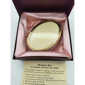 SOLD - Framecraft Miniature Oval Box With Customizable Lid Gift Box Needlecraft